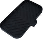 Silicone Bathroom Soap Dishes with Drain Spout-Bathroom and Kitchen Sink Organizer,Sponge Holder,Dish Soap Tray,Perfect for Dispenser,Scrubber,Bottle,Cup on Sink or Counter-Black 9.6"×5.3"