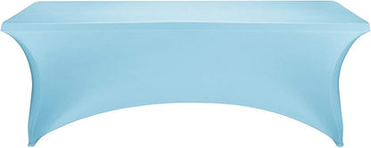 LZY Spandex Fitted Stretch Table Cover for 6 ft or 4ft or 8ft Folding Table, Rectangular Cocktail Tablecloth, Perfect for Party or Banquet