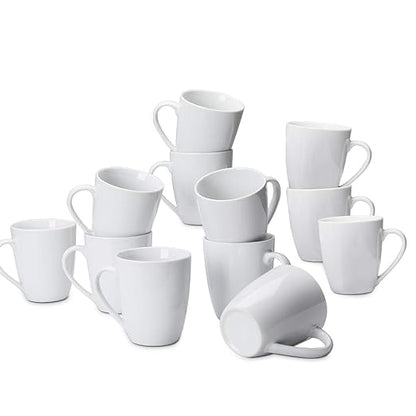 Amazon Basics Porcelain Heat Resistant Coffee Mugs, Microwave and Oven Safe by AmazonBasics