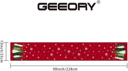 Christmas Table Runner 13x90 Inch, Xmas Trees Snowflakes Holiday Decorative - Image 6