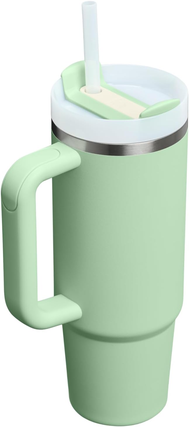 STANLEY Quencher H2.0 Flow State Tumbler, 30 oz, Pistachio | Handle and Straw | - Image 3