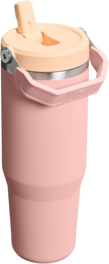 STANLEY IceFlow 2.0 Flip Straw Tumbler, 30 oz, Peach Rose | Easy Carry Handle | - Image 3