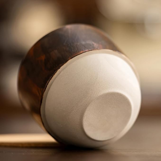 7oz Ceramic Espresso Cup, Modern Handleless Pottery Coffee Mug - Image 6