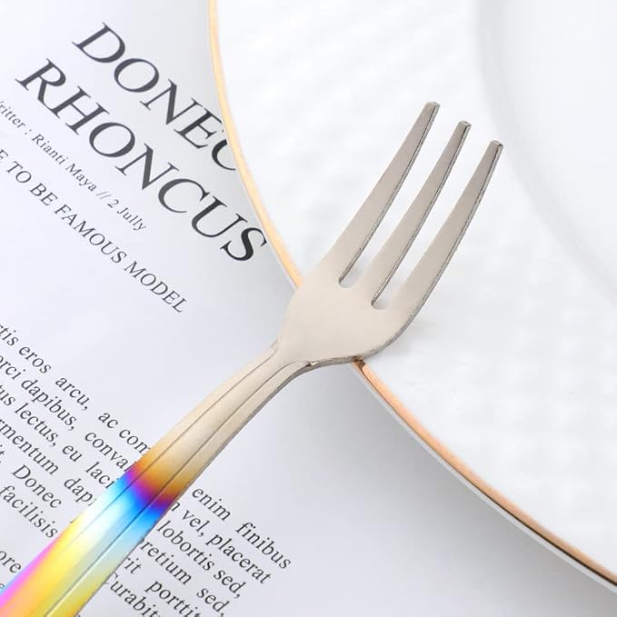 Oyster Fork Set of 12, 5.4 Inch Stainless Steel Cocktail Forks, 3 Tines Mini - Image 6