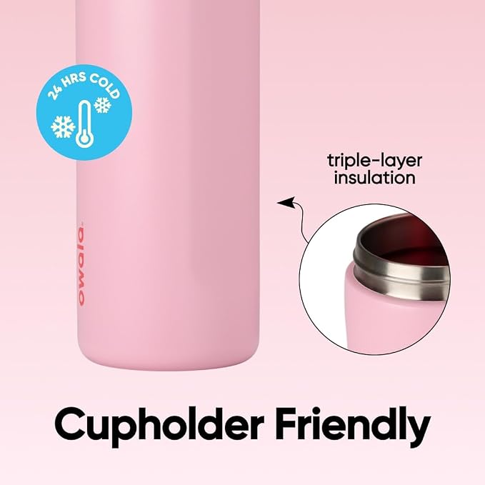 Owala FreeSip Stainless Steel Water Bottle 32 oz Angel Food Cake - Image 4