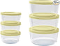 12-Piece Glass Food Storage Containers Set | 2-Cup & 4-Cup, Leakproof | by DuraLiving