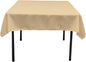 LA Linen Polyester Poplin Washable Square Tablecloth, Stain and Wrinkle Resistant Table Cover 58x58, Fabric Table Cloth for Dinning, Kitchen, Party, Holiday 58 by 58-Inch, Khaki