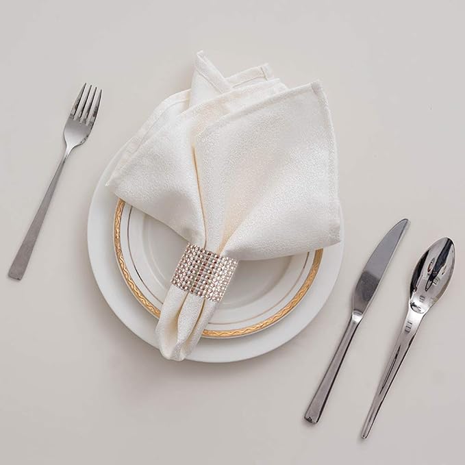 Accmor 50pcs Napkin Rings, Champagne Napkin Rings Buckles | Napkin Rings - Image 3