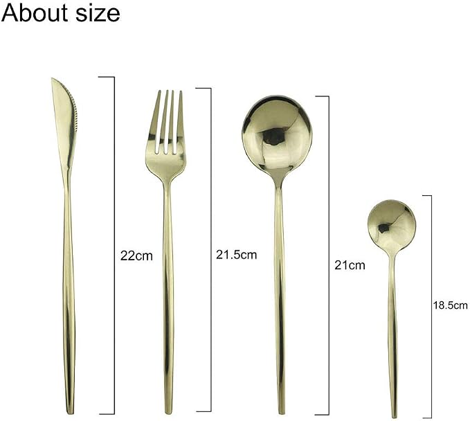 JASHII 24-Piece 304 Stainless Steel Flatware Cutlery Set - Image 6