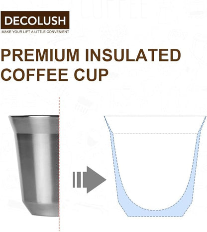 75mL Stainless Steel Espresso Cups - Image 2
