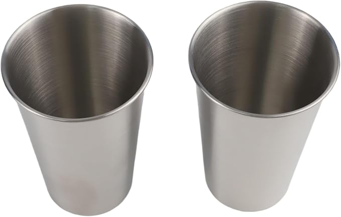Stainless Steel Camping Mug Set, Lightweight Handleless Travel Coffee Cup - Image 8