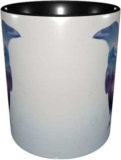 FyLybois Crow Coffee Mug 11 Ounce Mugs Ceramic Tea Cup Drinking Water Cups | - Image 2