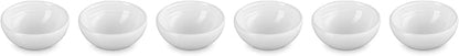 Le Creuset Set Of 6 Vancouver Pinch Bowls 2 Oz White