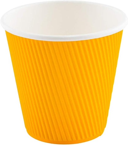 Restaurantware 8 Ounce Double Wall Disposable Coffee Cups, 500 Insulated Yellow - Image 5