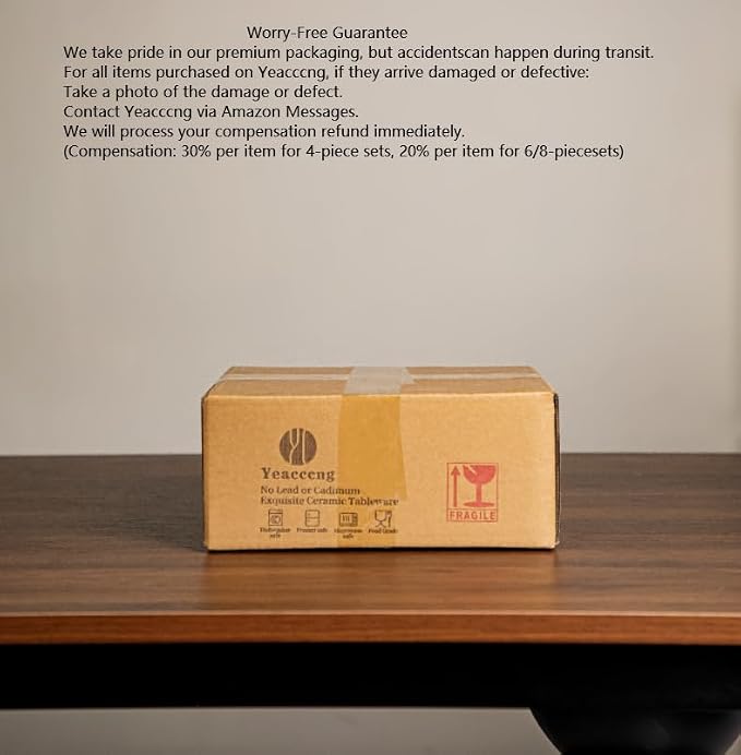 Yeacccng White Pasta Bowls Set of 6, 24oz Ceramic Salad Bowls, 8 inch Shallow - Image 8