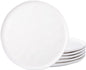 LERATIO Ceramic Plates,8.0 inch Salad Plates Set of 6,Handmade Porcelain Plates for kitchen with Wavy Edge,Microwave & Dishwasher & Oven Safe,Light weight & Scratch Resistant Dishes-White