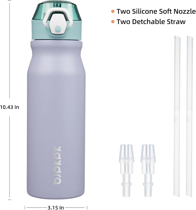 BJPKPK 25 oz Insulated Water Bottle, Stainless Steel Flask | Leak Proof Locking - Image 4