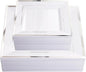 Liacere 100PCS White and Silver Square Plastic Plates - 50PCS Heavy Duty 9.5inch White Dinner Plate and 50PCS 6inch Dessert Plates-Silver Disposable Plate for Party＆Wedding＆New Year&Chrismas