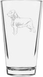 Field Spaniel Custom Personalized Dog Themed Etched All Purpose 16oz Pint Glass