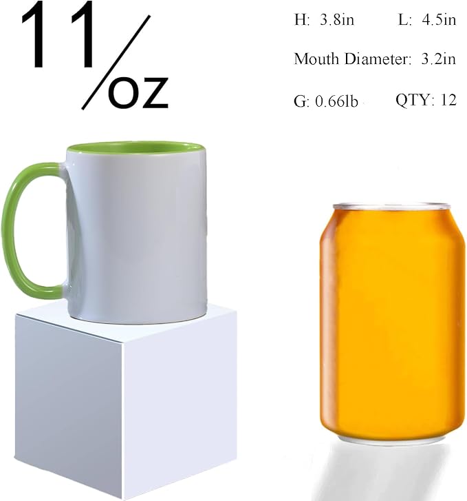 ABBSH Ceramic Sublimation Mugs, Microwave Safe, Dishwasher Safe - Image 2