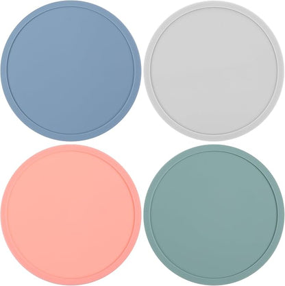 4pcs Silicone Coaster, Round Silicone Coasters by Classicseali