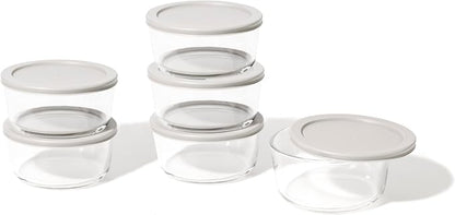 12-Piece Glass Food Storage Containers Set | 4-Cup, Leakproof | Microwave - Image 5