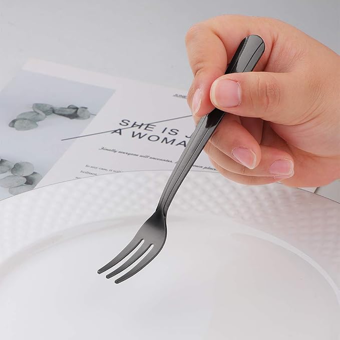 Oyster Fork Set of 12, 5.4 Inch Stainless Steel Cocktail Forks, 3 Tines Mini - Image 5