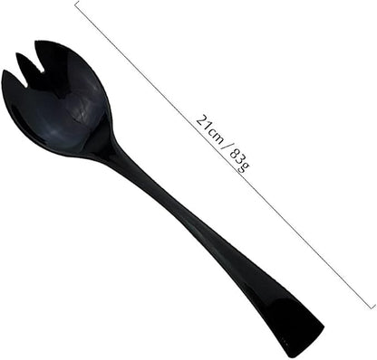 JASHII 18/10 Stainless Steel Mirror Polished Black 2 Pcs Salad Fork & 2 Pcs - Image 2