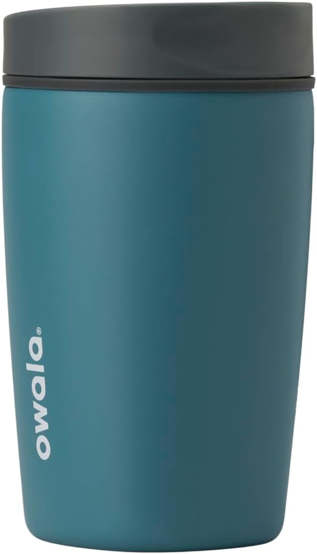 Owala SmoothSip Slider Insulated Stainless Steel Coffee Tumbler, Reusable Iced by Unknown