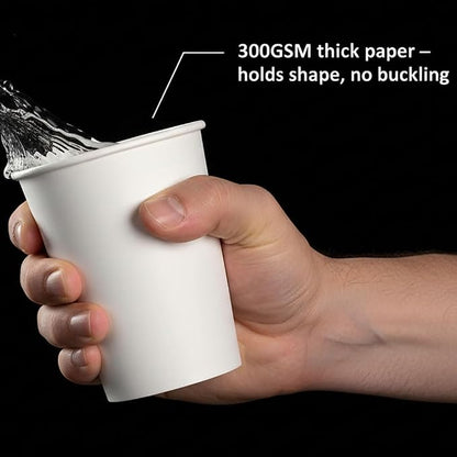 Disposable Paper Cups, 7 oz White Paper Cups 200 Count in Package Hot/Cold - Image 4