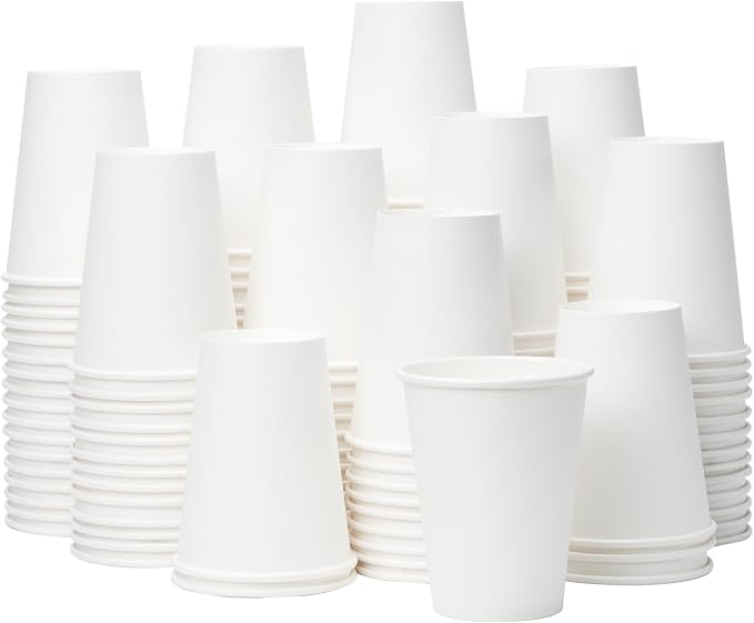 YEEHAW 12 oz 500 Pack White Disposable Paper Coffee Cups | by YEEHAW