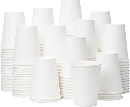 YEEHAW 12 oz 500 Pack White Disposable Paper Coffee Cups | by YEEHAW