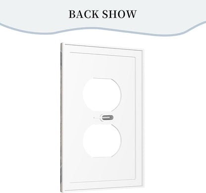 Outlet Covers Rustic Barn Door Vintage Country Wood Board 1 Gang Duplex Light Switch Cover Plate Decorative Wall Plates Electrical Switchplate Receptacle for Farmhouse Cabin Decor（2 Pack）