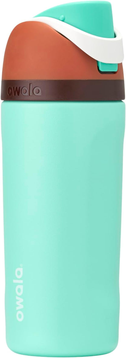 Owala FreeSip Kids Stainless Steel Water Bottle 16 oz Mint Chocolate by Unknown