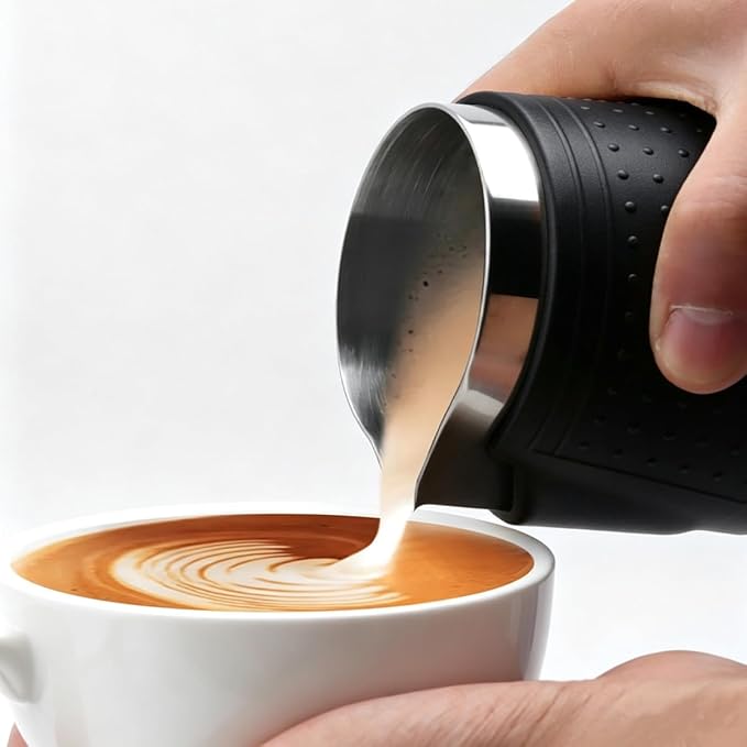 Milk Frothing Pitcher, 350ml/12oz Espresso Steaming Pitchers, Stainless Steel - Image 2
