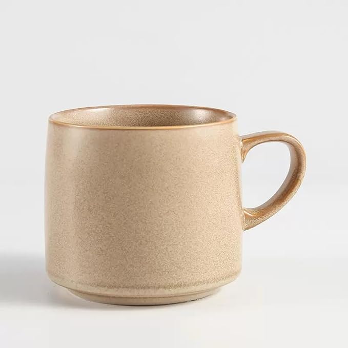 12oz Japanese Style Minimalistic Asian Rustic Reactive Glaze Ceramic Pottery by Unknown