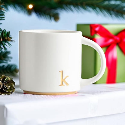 COLLECTIVE HOME Ceramic Coffee Mug, 15 oz Monogram Cup - Image 4