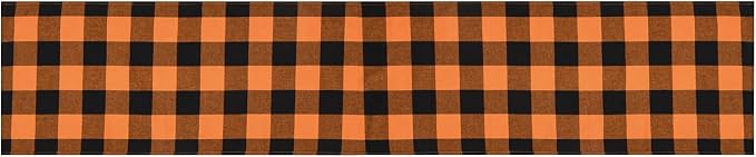 Tosewever Halloween Buffalo Check Plaid Table Runner, Cotton Polyester Blend - Image 5