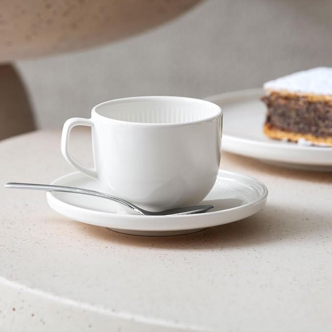 Villeroy & Boch Afina Coffee Cup Saucer, Premium Porcelain, Made in Germany - Image 3