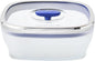 Anyday 5.5-Cup Square Glass Food Storage with Glass Lid | Plastic-Free Meal Prep & Microwave Cookware | Stackable Airtight Storage Container with Vented Lid for Microwave-Safe Reheating