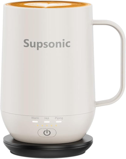 Supsonic - 16oz Self Heating Coffee Mug, Smart Heated Coffee Mug Faster by Supsonic