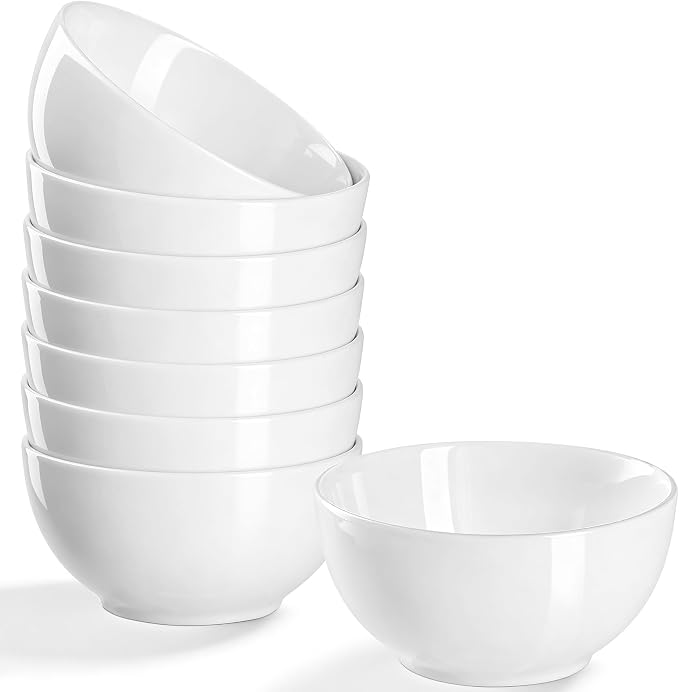 Small Bowls Set, 10 oz Porcelain Bowls of 8 | Ceramic, by Yedio