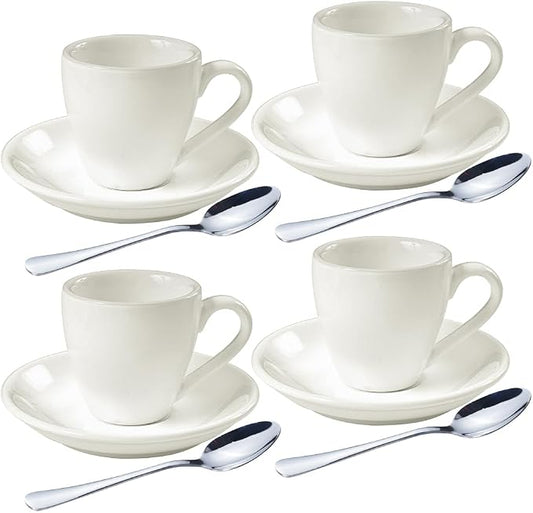 homEdge Porcelain Espresso Shot Cup Set - 80 ml / 2.67 oz by homEdge