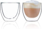 BLUE BREW 2.5oz Expresso Shots Cup, Double-Walled Insulated Glass Coffee Cups by BLUEBREW