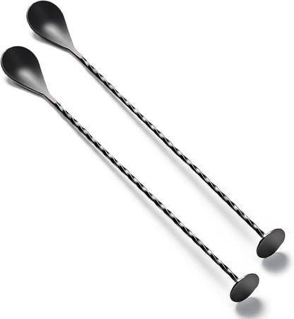 Bar Spoon Cocktail Mixing Stirrers, 12” by Briout