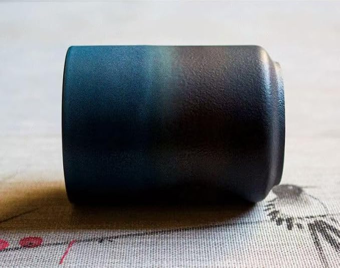 Japanese Ceramic Tea cups black and green style, handleless ceramic mug - Image 3