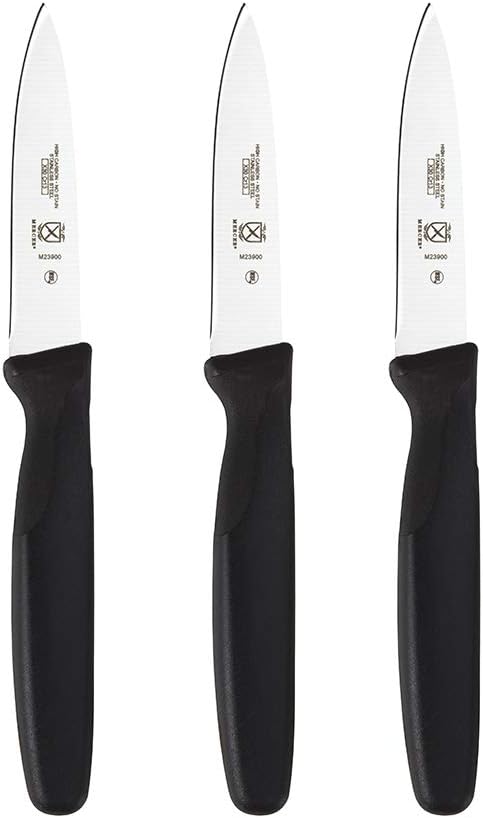 Mercer Culinary M23903 Millennia Black Handle, 3-Inch Slim Paring Knives - Image 2