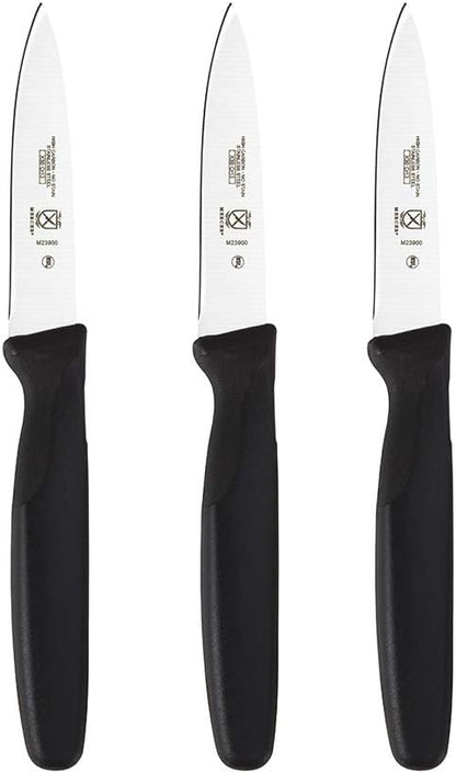 Mercer Culinary M23903 Millennia Black Handle, 3-Inch Slim Paring Knives - Image 2