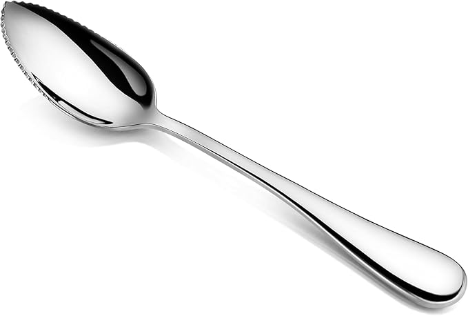 Artaste Rain 18/10 Stainless Steel Grapefruit Spoons, Serrated Edge Citrus - Image 3