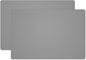 Silicone Placemats, Food-Grade Non-Slip Waterproof, Dining, Stain Resistant, Countertop Protector, Kitchen Counter Mat, Heat Resistant, Baking mat Dishwasher Safe (23.6"×15.7"-2pack, Gray)